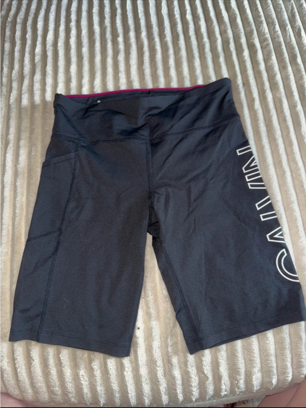 Calvin Klein Black Bike Shorts with Side Logo